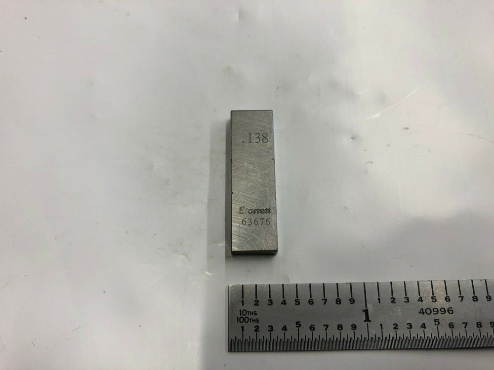 .138 Starrett Rectangular Steel Gage Gauge Block.