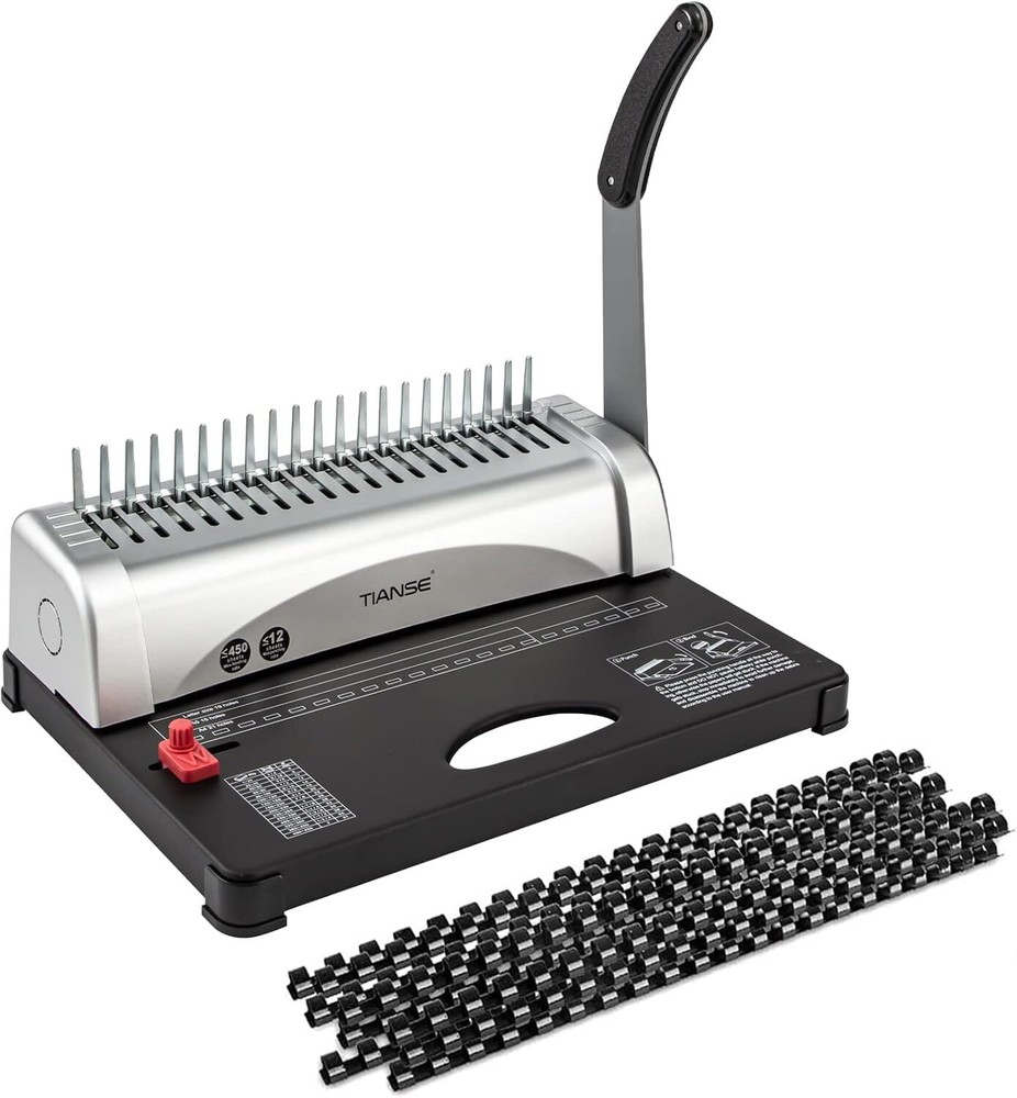Binding Machine 21holes 450 Sheets Comb Binding Machines With Starter Kit 100 Pc