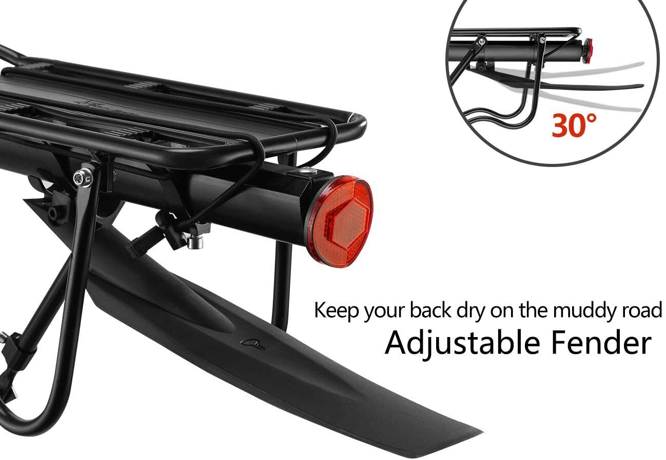 ROCKBROS Bike Cargo Rack with Fender Quick Release 110-165lbs Capacity Universal