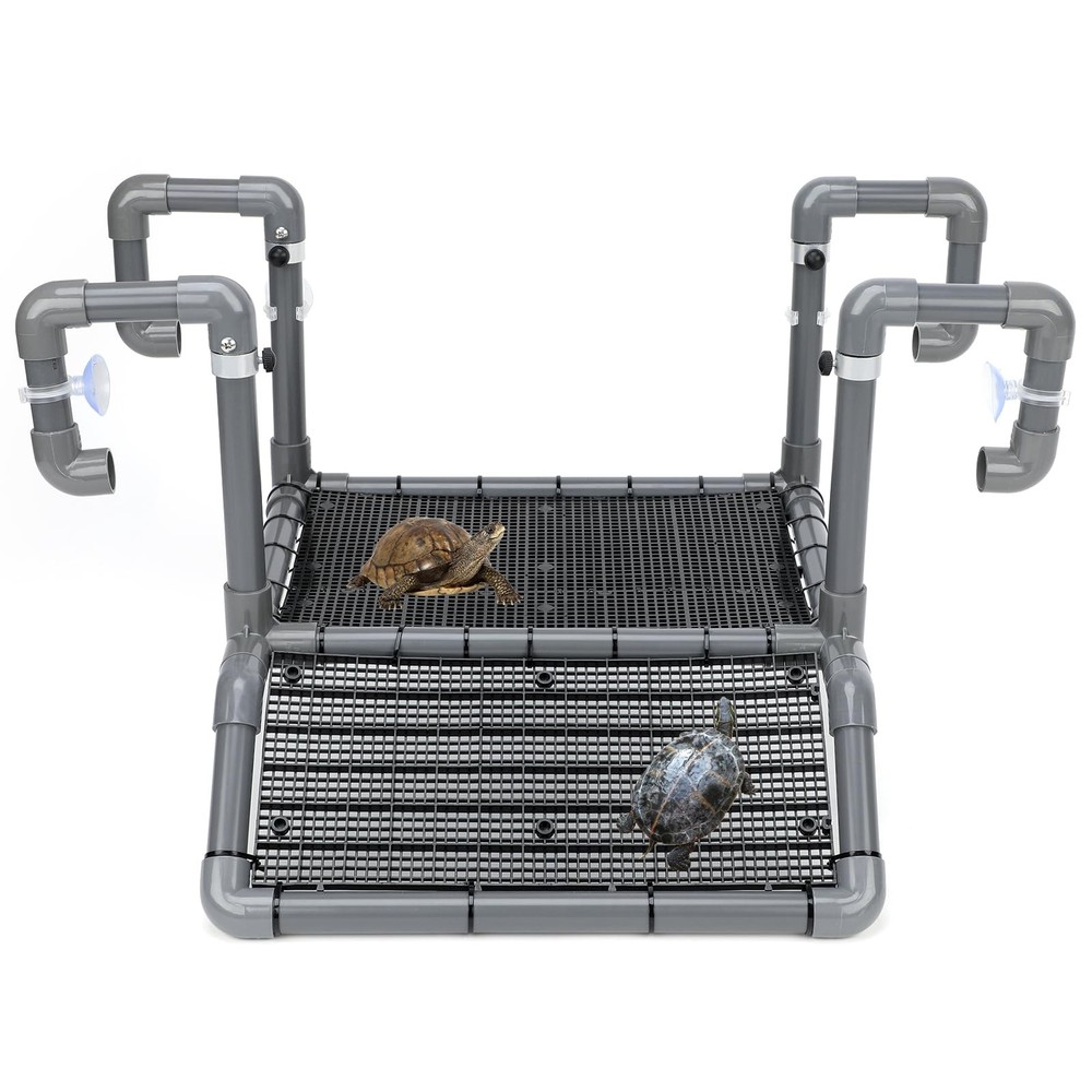 Extra Large Hanging Turtle Basking Platform, 19″ Wider Turtle Dock with Ramp,...