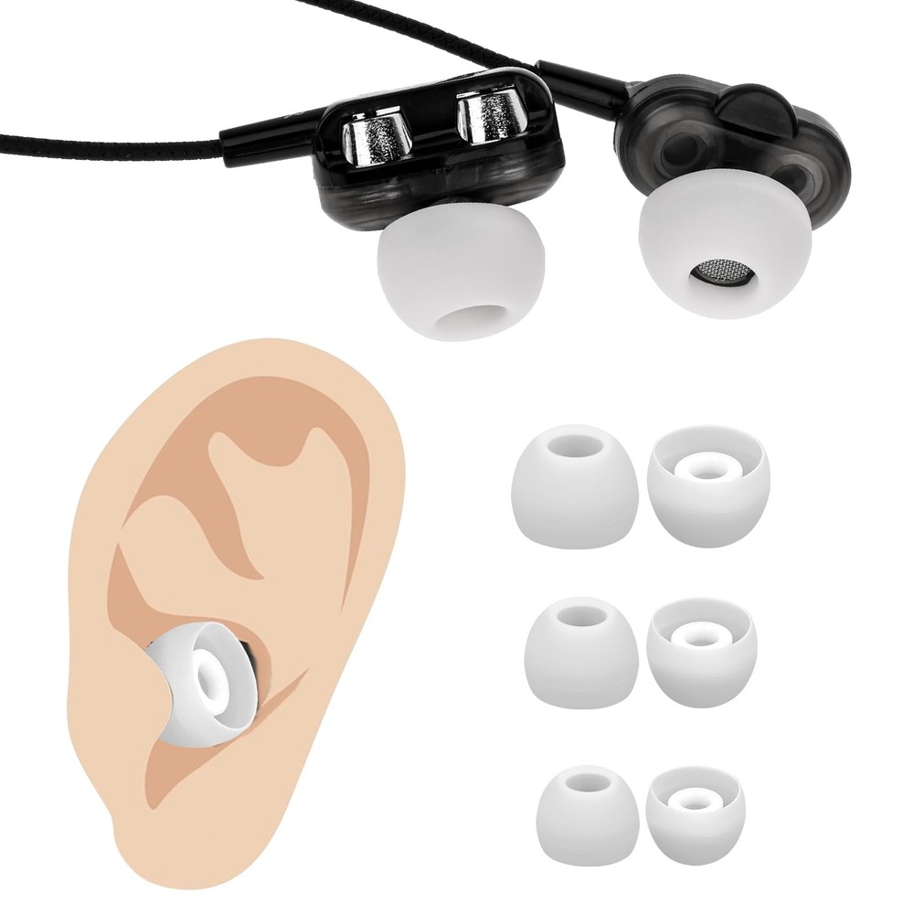 15 Pairs Silicone Ear Bud Replacement Pieces Earbuds Tips Replacement...