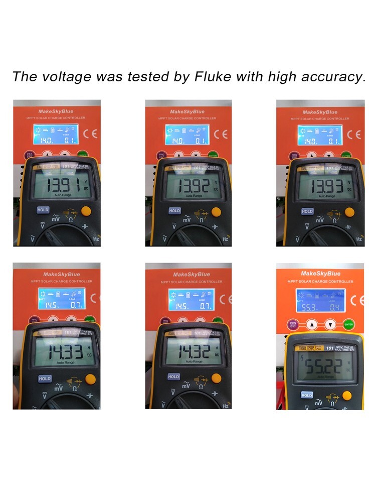 MakeSkyBlue 60AMP MPPT Solar Charge Regulator Controller 60A V119 LCD Display