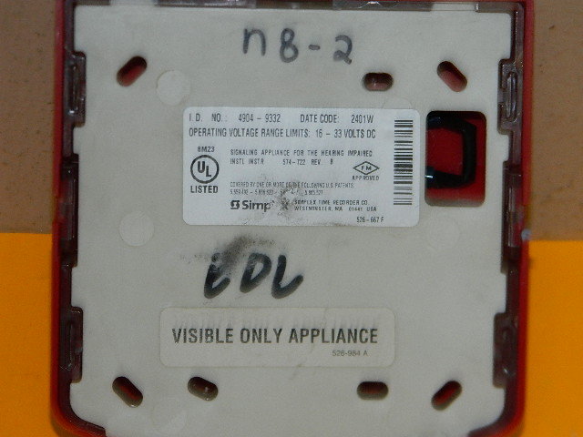 SIMPLEX 4904-9422 TRUE ALERT FIRE ALARM STROBE (4 AVAILABLE)