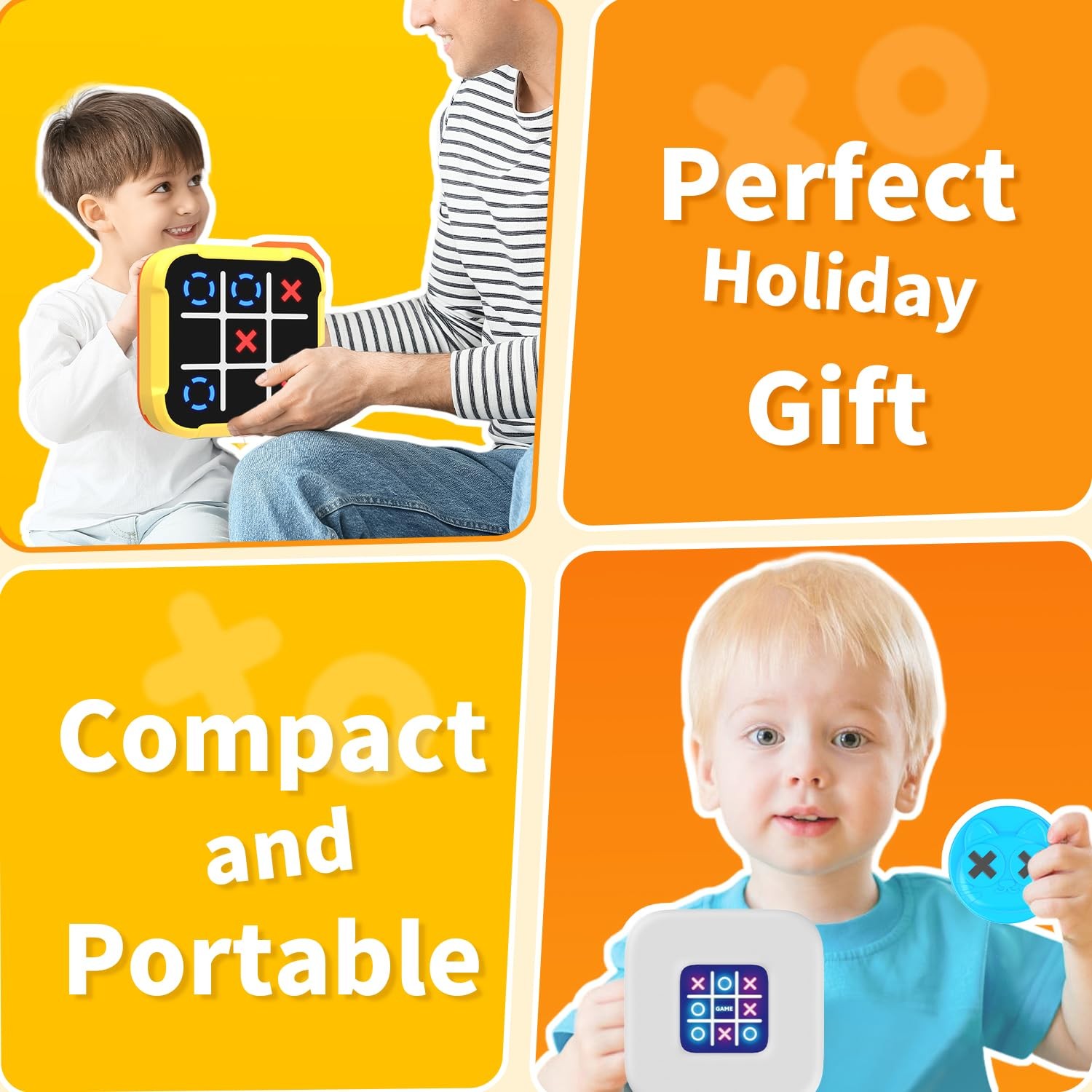 4 in 1 Electronic Tic Tac Toe Handheld Digital Puzzle Game