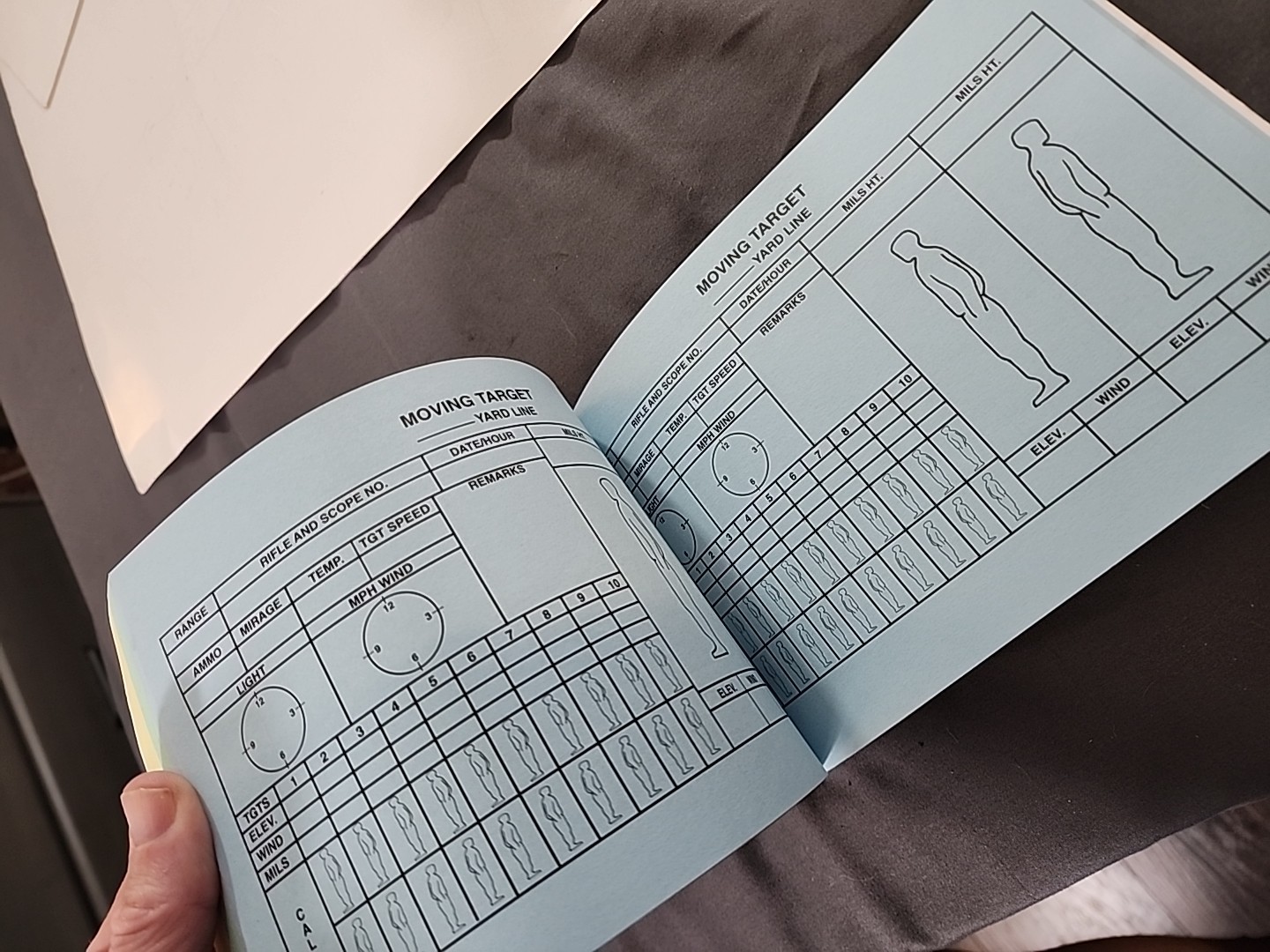 Department of Justice DOJ FBI Sniper Data DOPE book New 2-192 Rev 9-23-96