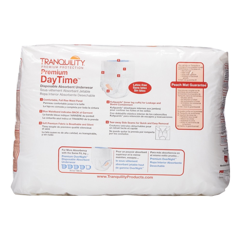 Tranquility Disposable Underwear Large Heavy 64 Ct