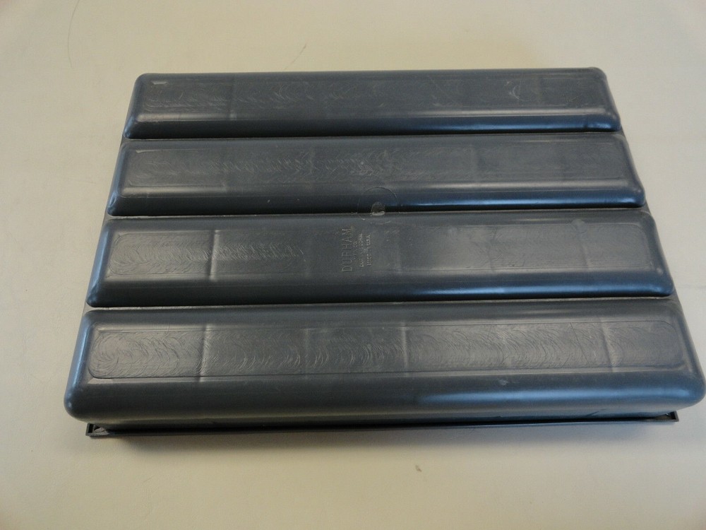 DURHAM C-204-95 GRAY PLASTIC STORAGE COMPARTMENT BIN / CASE 13 1/2" X 9 1/2"