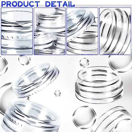 MotBach 100 Pcs 3g Empty Plastic Containers with Lids,Tiny 1.2 x x 0.6