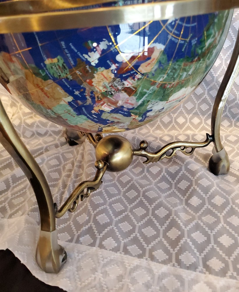 Vintage Semi Precious Stone Globe