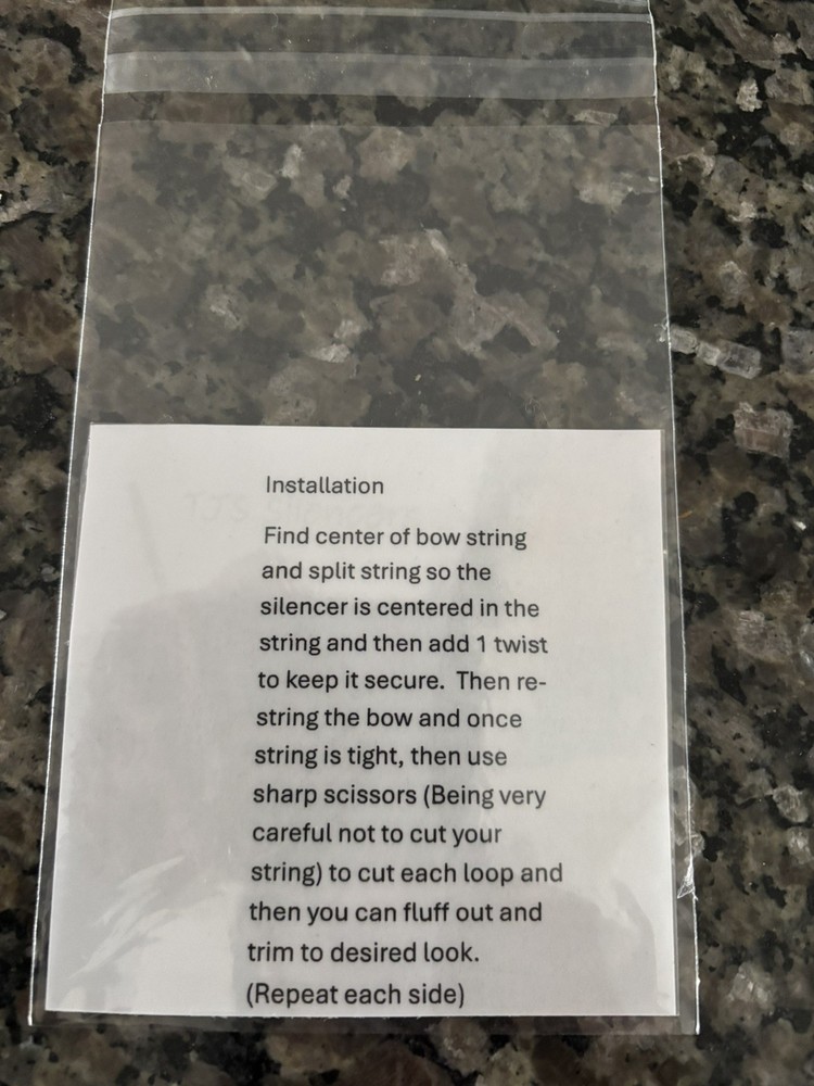 Bow String Silencers (Pair)- Made w/100% Wool & Acrylic. Recurve Or Compound