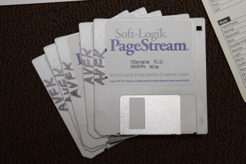 PageStream v2.22 Floppy Disk Software Set In Box for Commodore Amiga