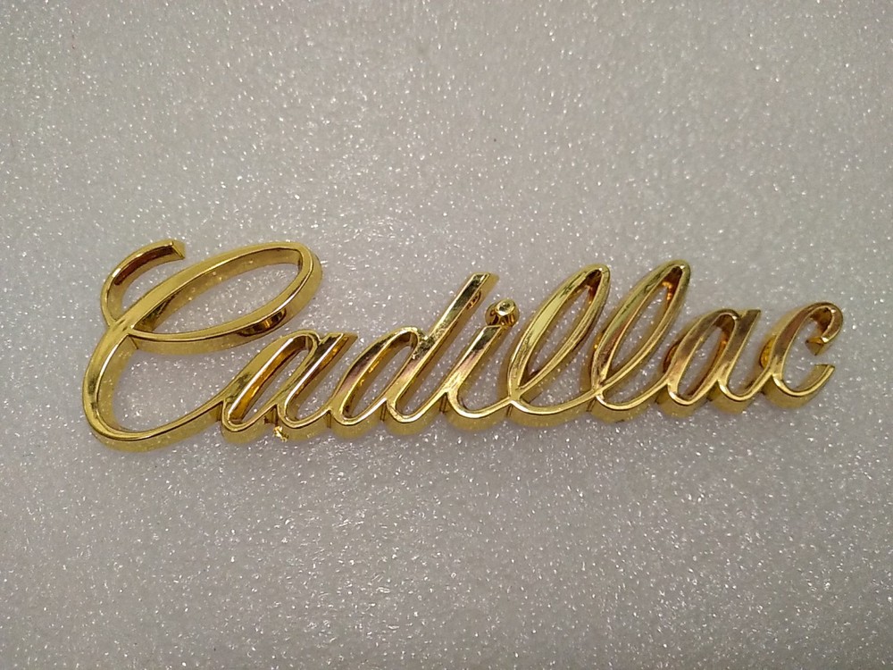 Cadillac Fleetwood Deville Brougham Script Emblem Badge Rear Quarter Panel/Trunk