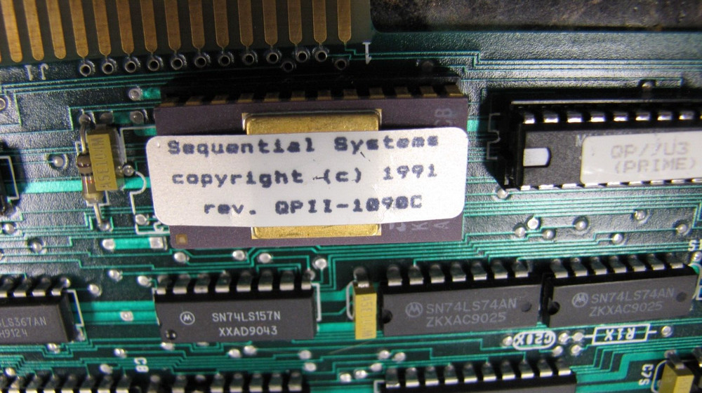 Vintage 1991 Sequential Systems rev. QPII-1090C Computer Card - ES43