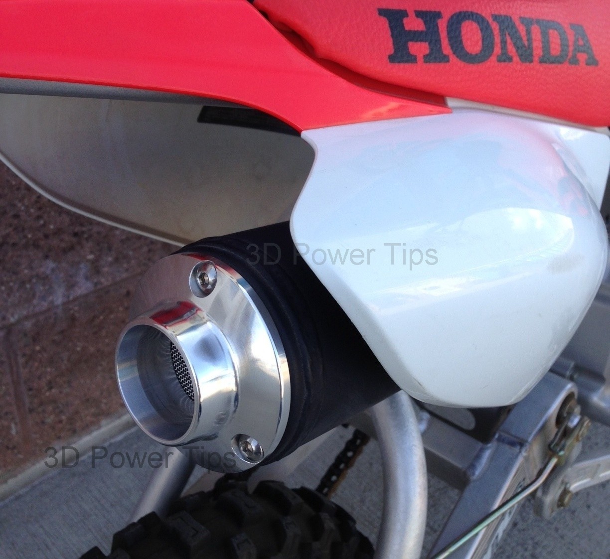 HONDA XR50 CRF50 XR70 CRF70 50 70 MUFFLER 2D POWER TIP w/ SPARK ARRESTOR SCREEN