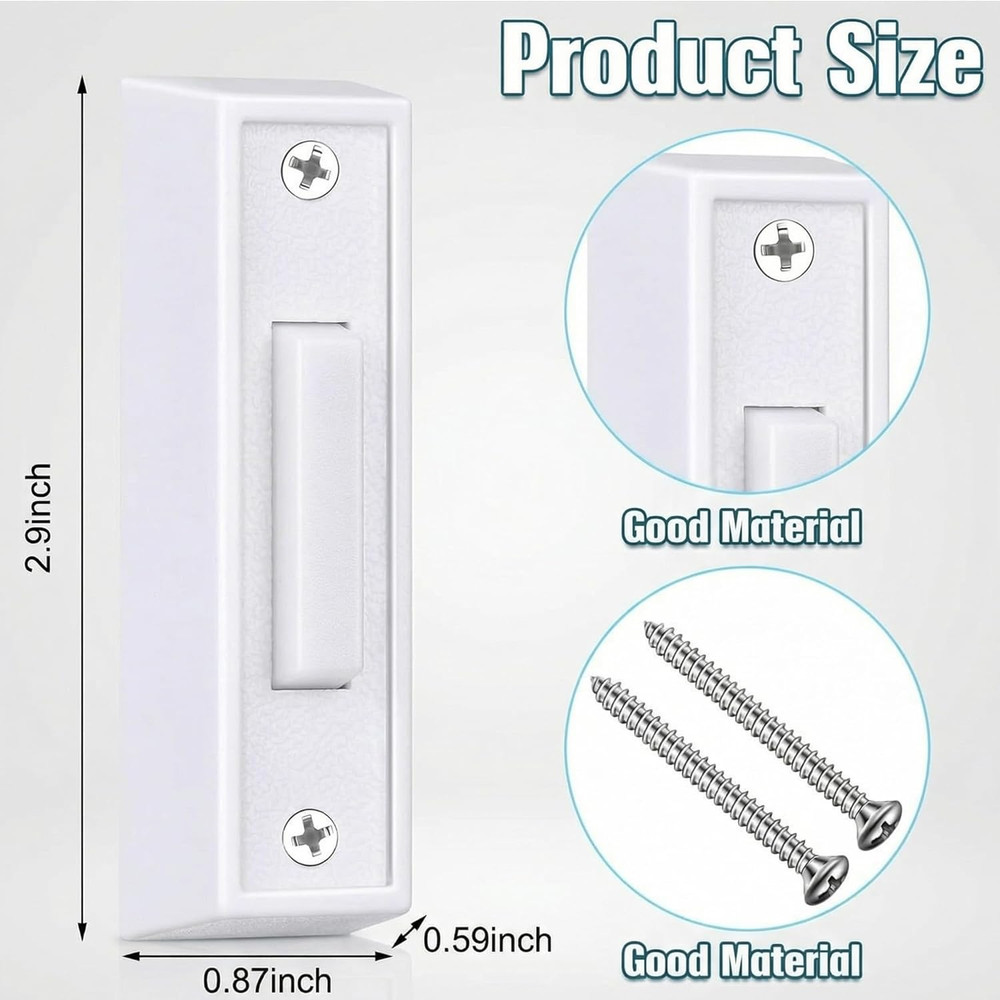 2 Pieces Lighted Doorbell Button, Wired Doorbell Push Button, Replacement Wall M