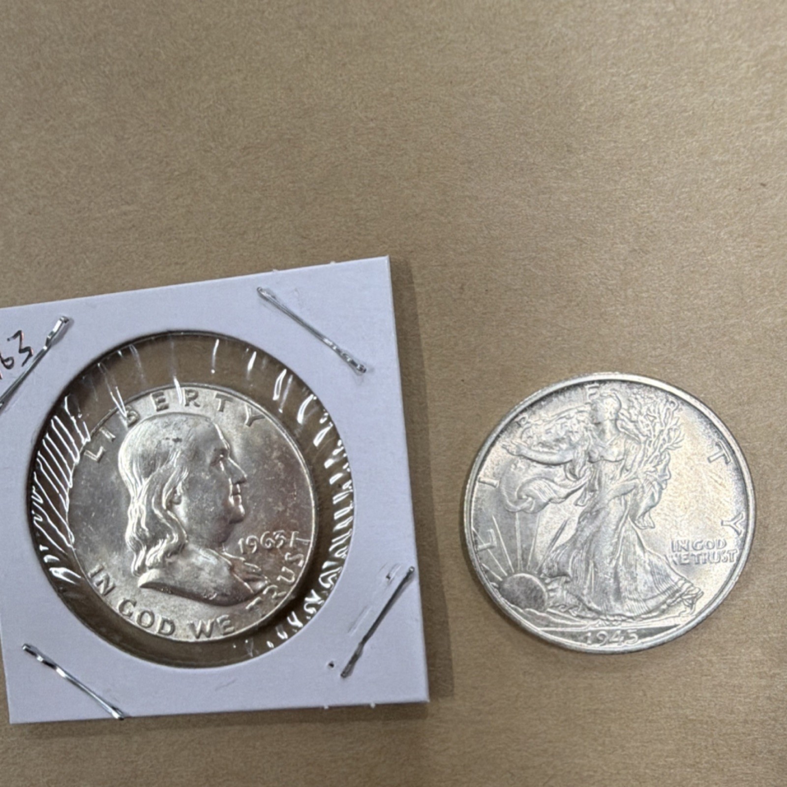 Franklin & Liberty Walking Silver Half Dollar Coins 1945 1963 US Collection