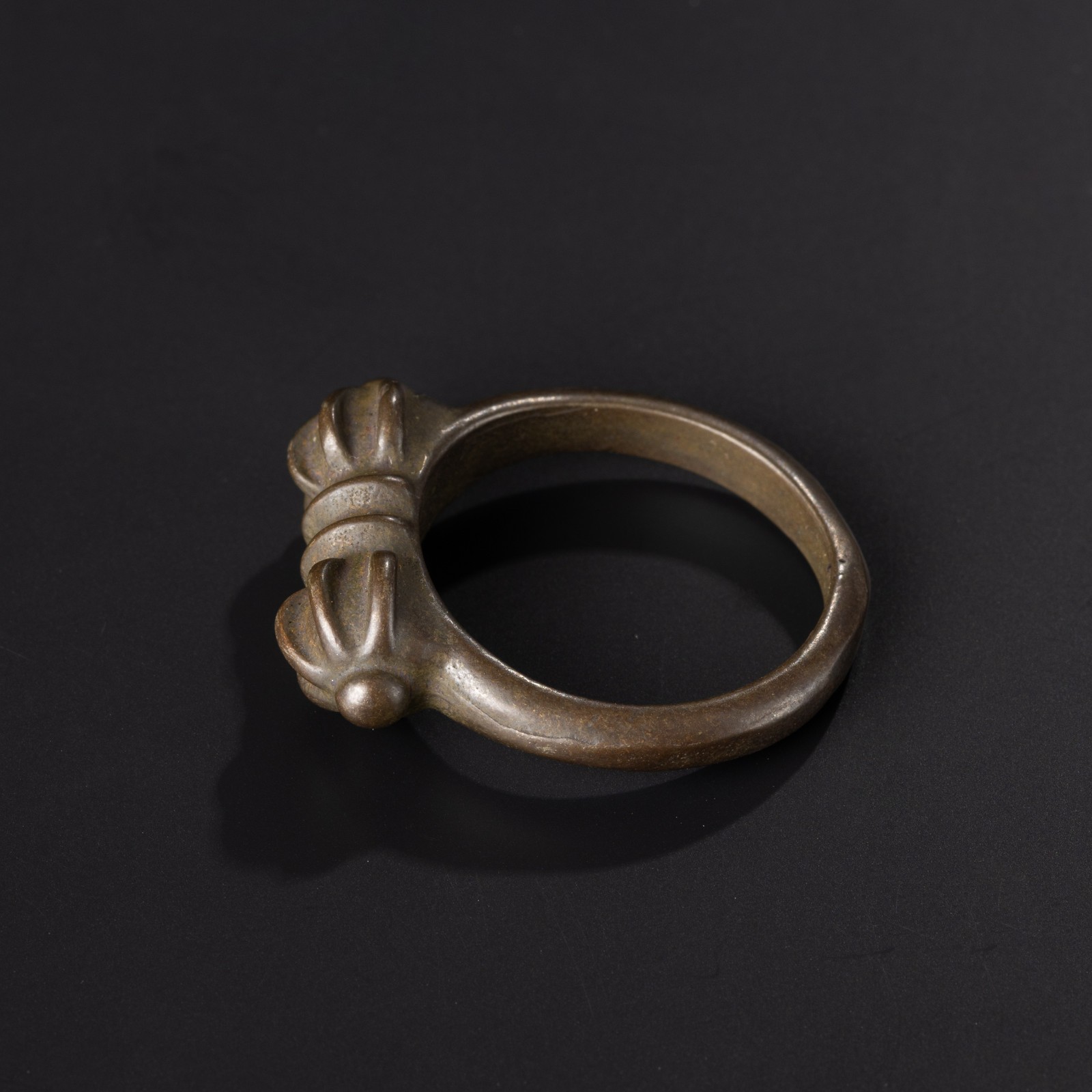 Antique Tibetan Bronze Vajra Dorje Amulet Ring