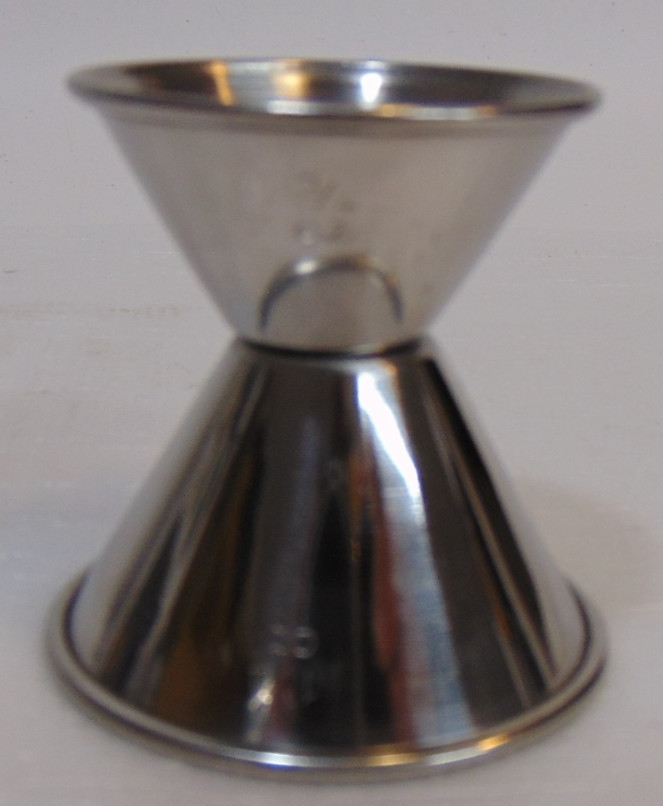 Cocktail Jigger 3/4oz & 1.25oz Double Sided Bar Shot Measure Stainless Steel NEW