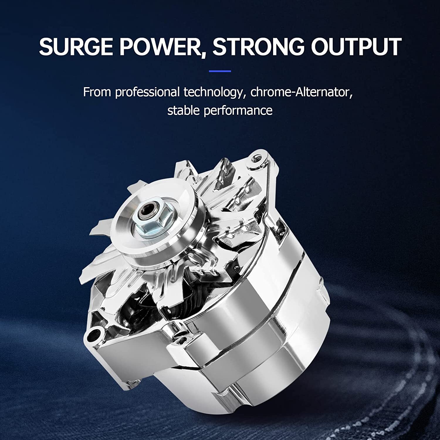 Alternator for 110Amp Chrome 1 Wire Self Exciting Street Rod GM 305 350 BBC SBC