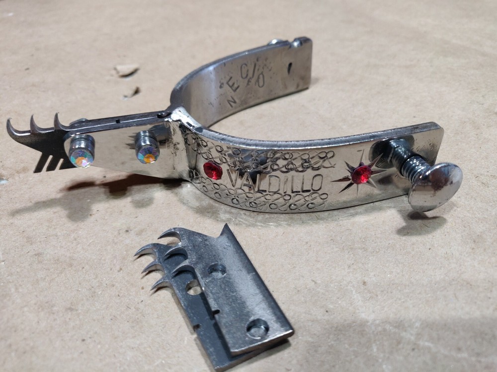 Custom bejeweled Spur w/Replaceable tips - Free Shipping