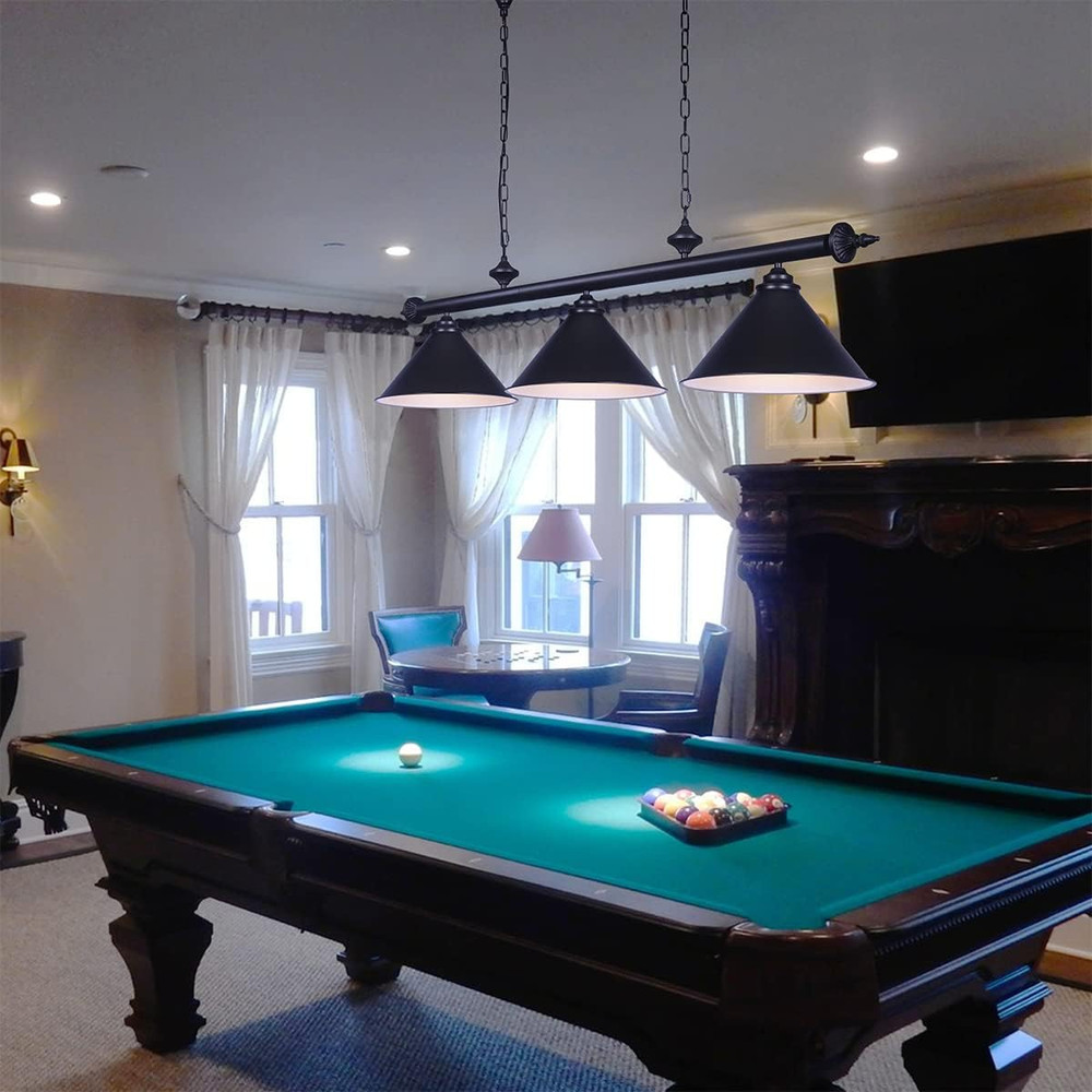 59In Billiard Pool Table Light with Pull Chain Switch on Pendant Light Fixture 3