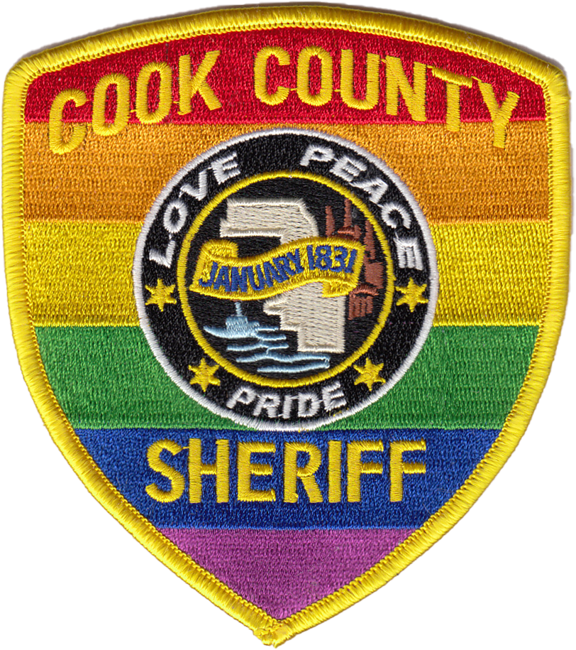 COOK COUNTY SHERIFF SHOULDER PATCH: Gay Pride