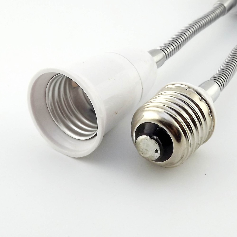 1FT 30cm E27 to E27 Light Lamp Flexible Extension Adapter Converter Screw Socket