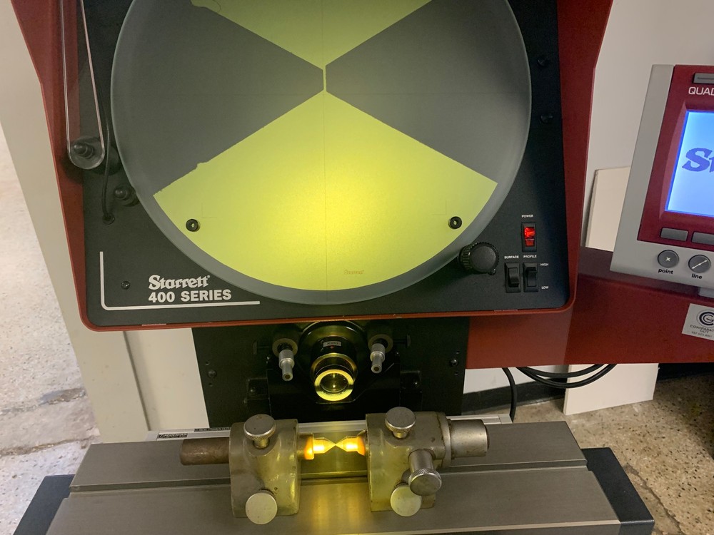 3.25" swing centers , one pair / set for optical comparator part staging
