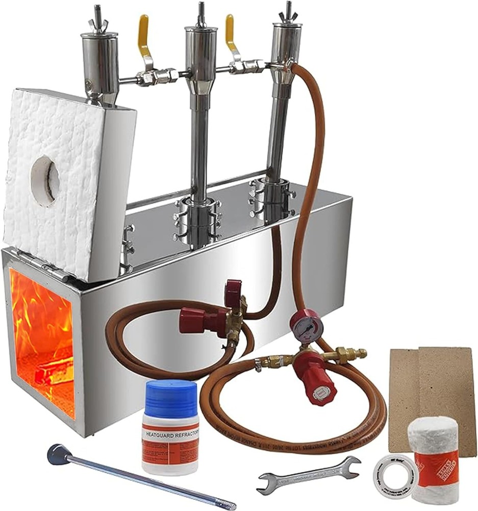 Propane Forge - Triple Burner with One Side Door - 2 x Insulation - Rectangle