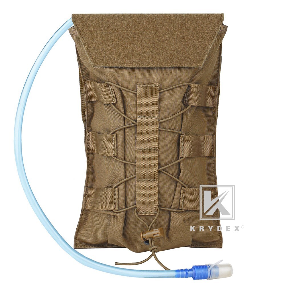 KRYDEX Tactical Hydration Carrier MOLLE Backpack Outdoor Panel for Vest Coyote