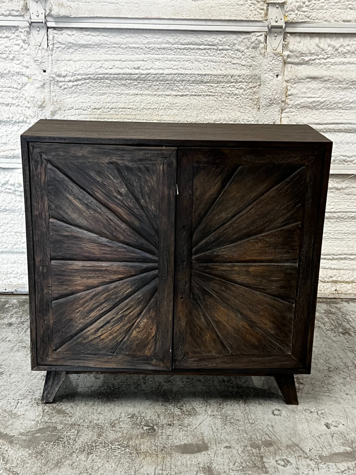 Uttermost Kohana 36" Accent Cabinet in Worn Black & Bronze 25842