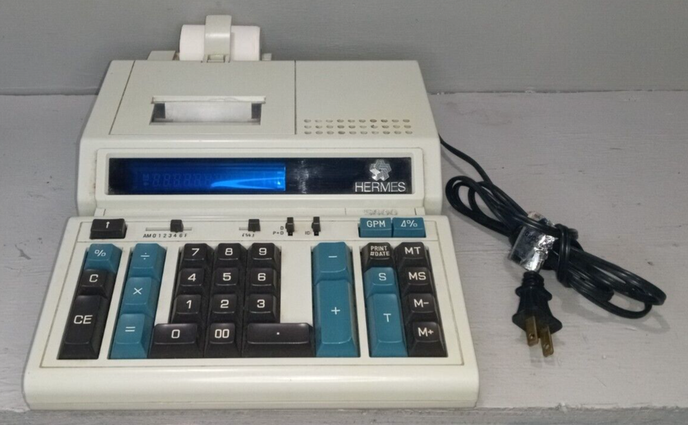Vintage Hermes Precisa Electronic Calculator Printer Model #5600
