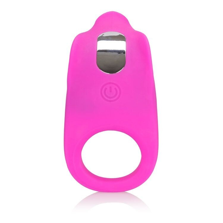 Passion Enhancer Teasing Silicone Rechargeable Vibrating Ring Pink, New