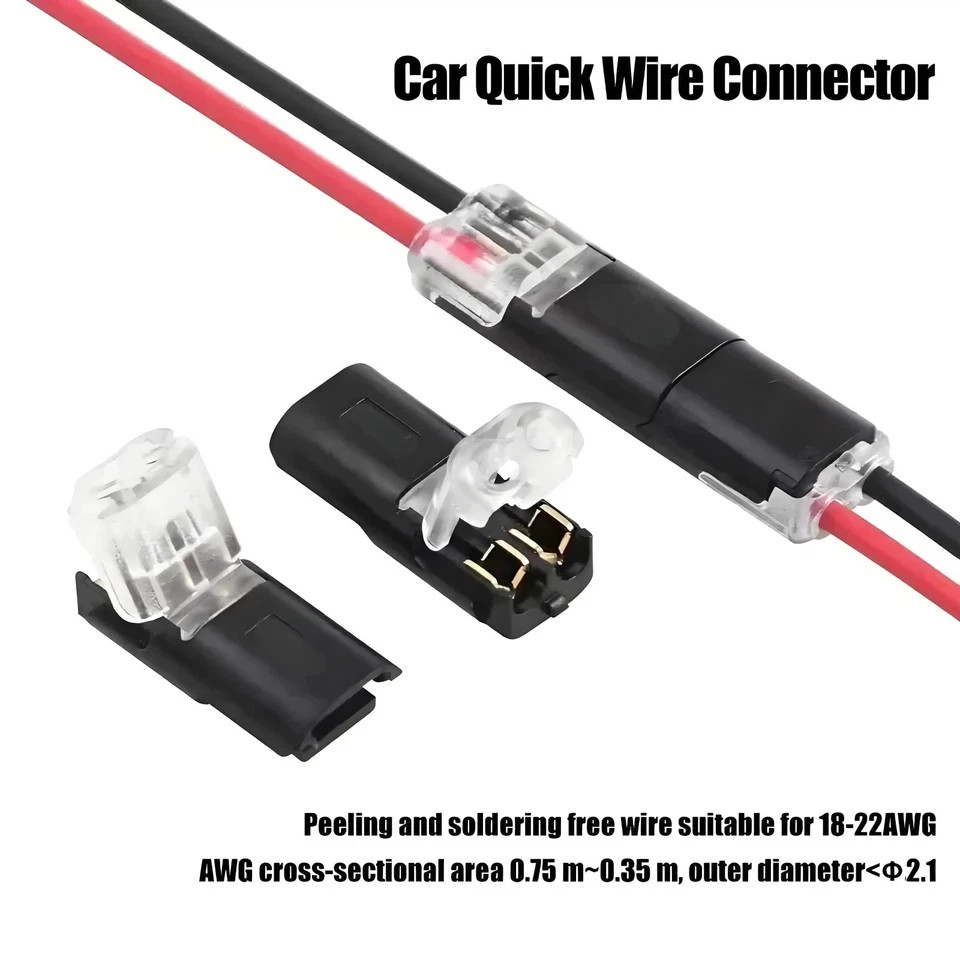 100 PCS Plug-In Quick Wire Connectors, Reusable Clamp Terminal Blocks for Cables