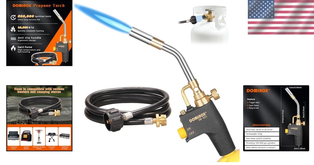 High-Intensity Propane Torch Kit with 5FT Hose & Trigger Start