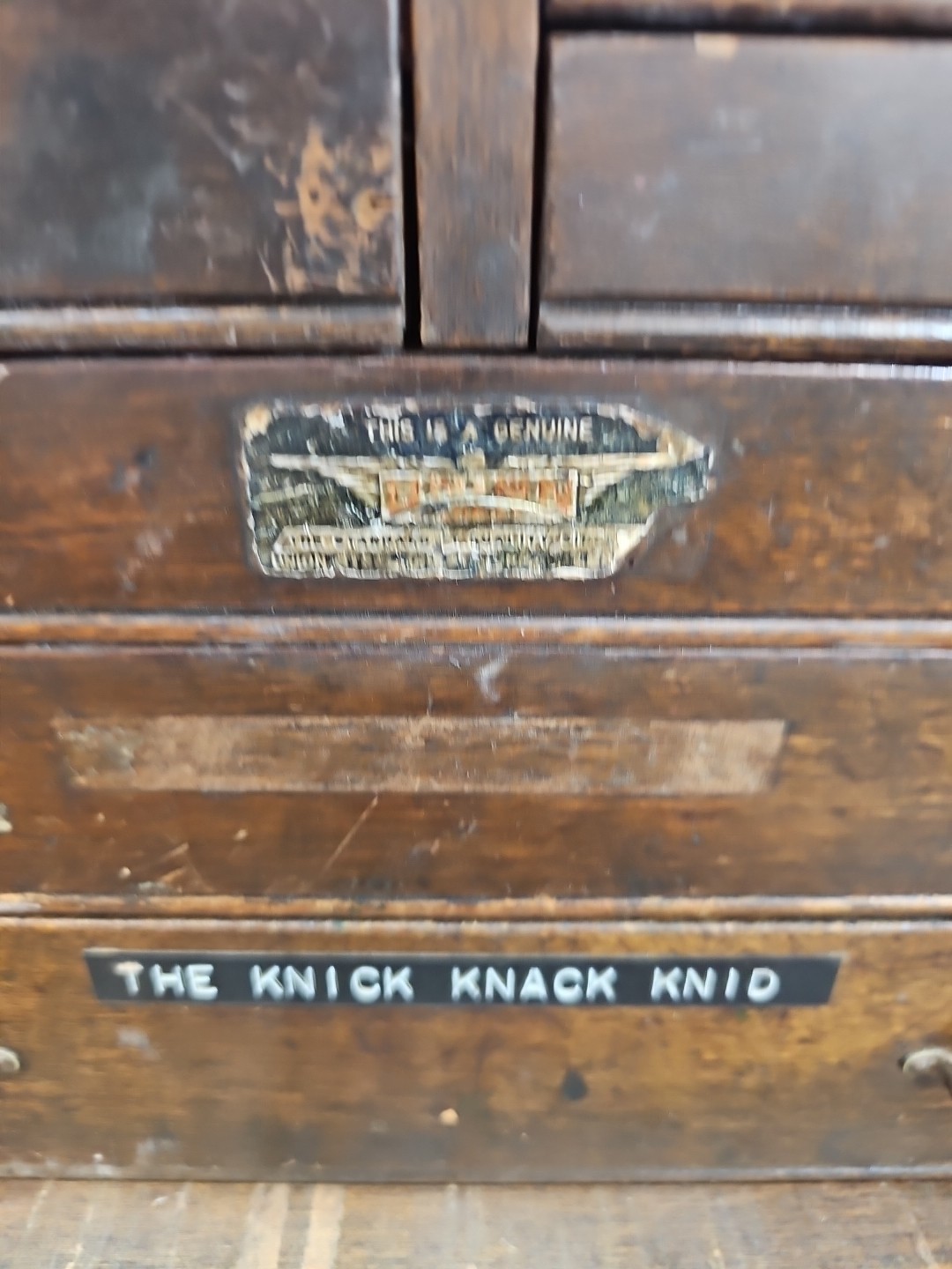 Q29- Union 6 Drawers Wood Machinist Chest Tool Box Antique Chest Tool Box