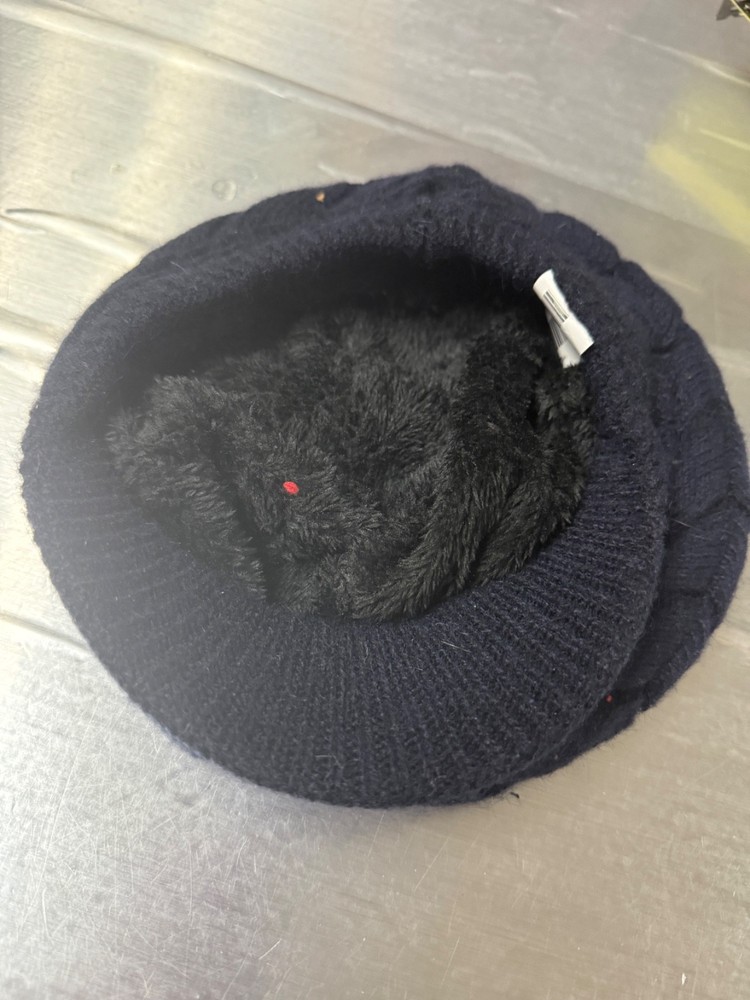 Fisherman Hat Navy Blue Furry Lined NWT