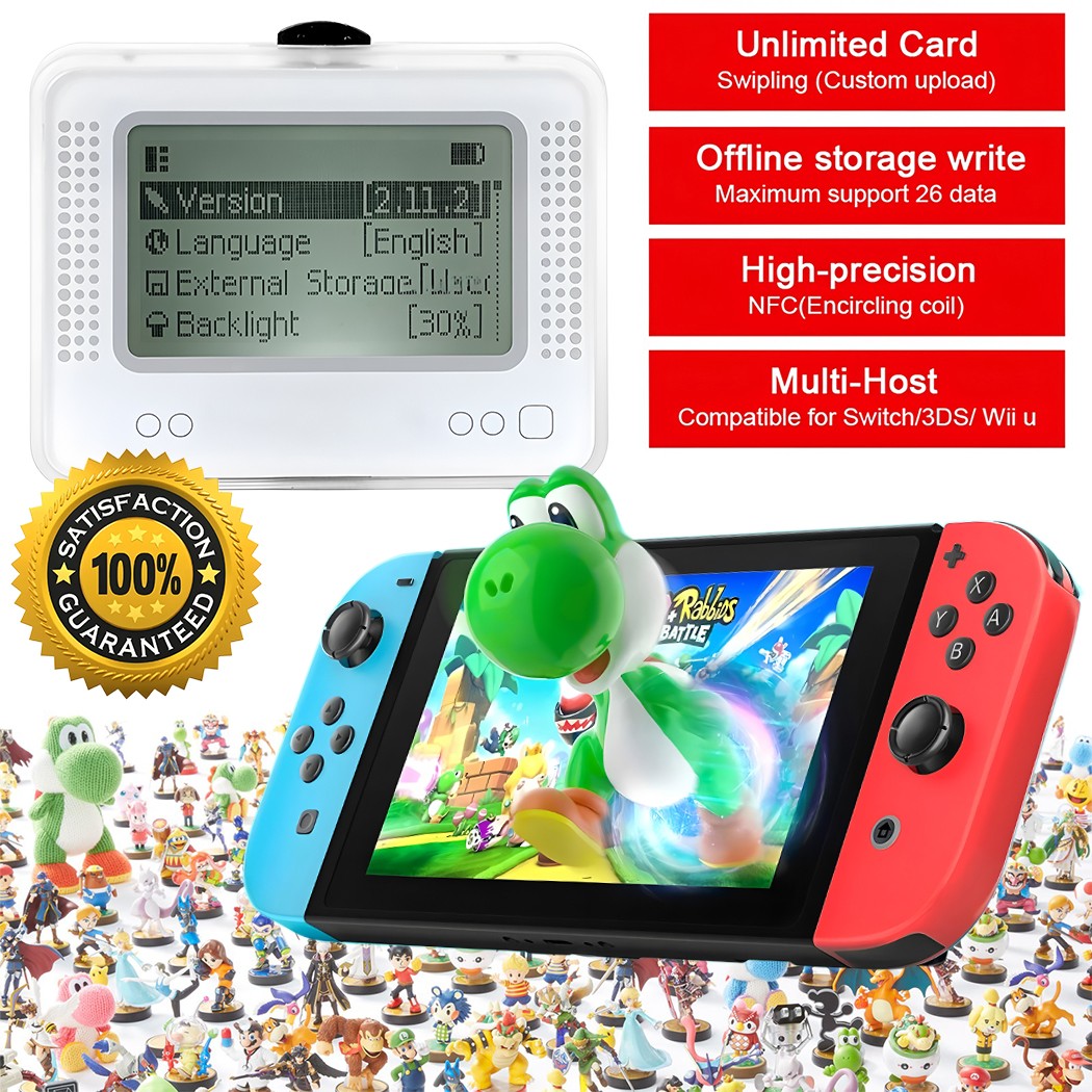 For Amiibo NFC Tag Emulator Bluetooth-Compatible Emulator for Nintendo Switch