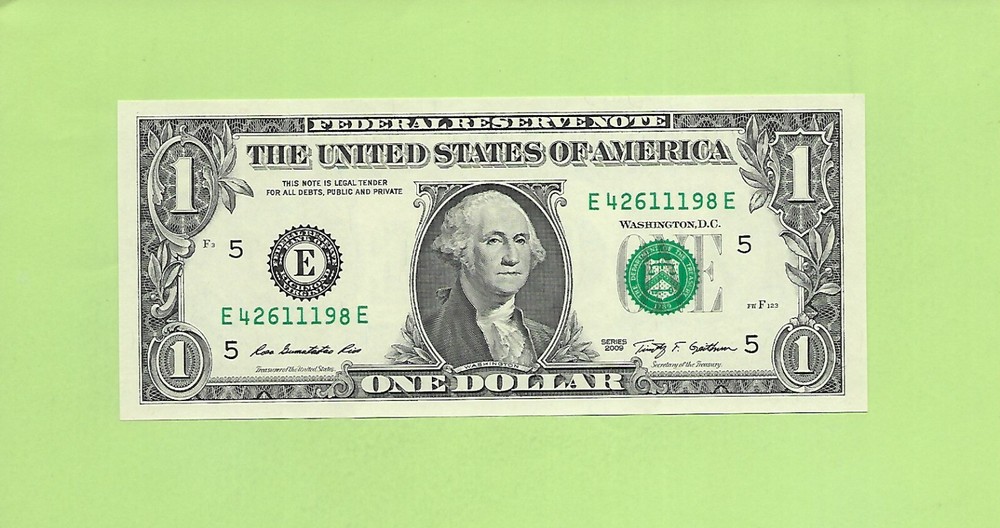 2009 ..UNCIRC $1  E 4261 1198 E .... 2009 $1  E-E     NICE NOTE        FRN