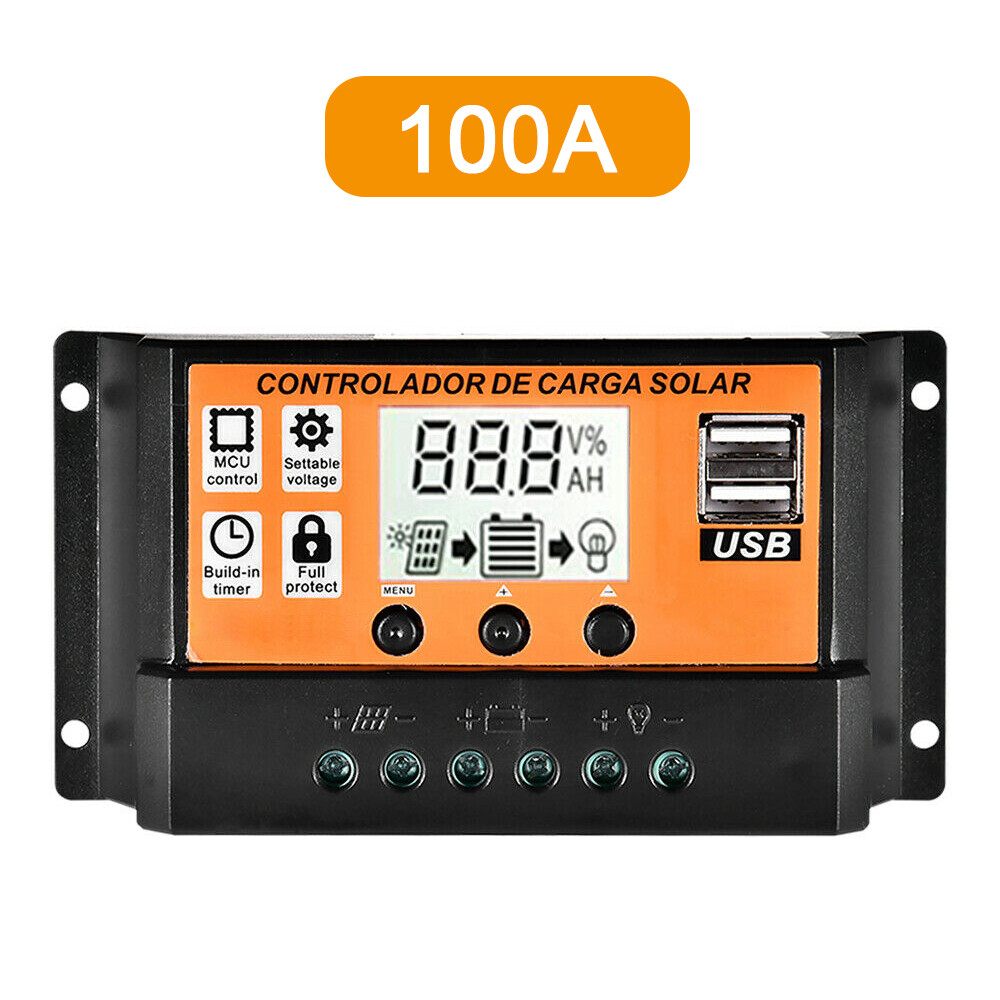 100A MPPT Solar Panel Regulator Charge Controller Auto Focus Tracking 60A 12/24V