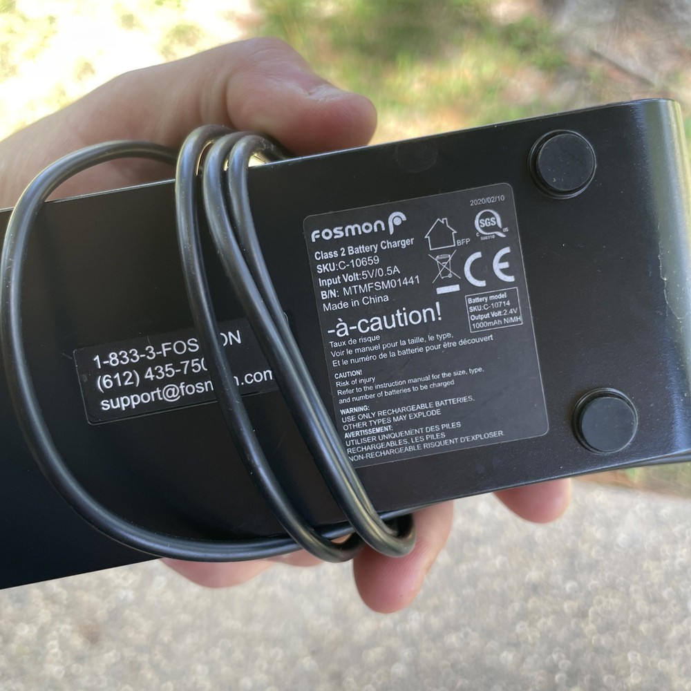Fosmon Class 2 Battery Charger for Microsoft Xbox One Controller Dual Batteries