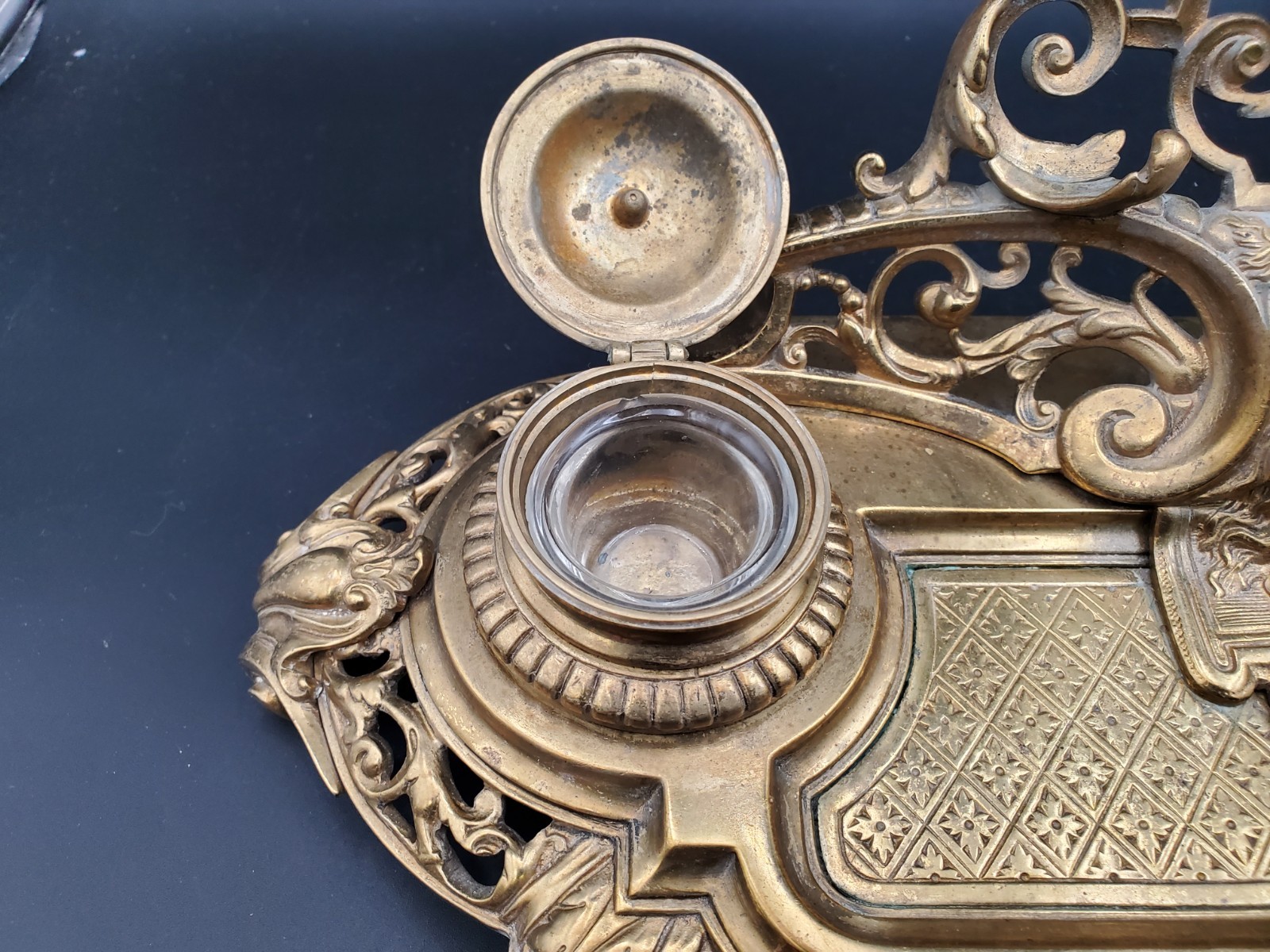 Napoleon III Gilt Bronze Inkwell, 19th Century