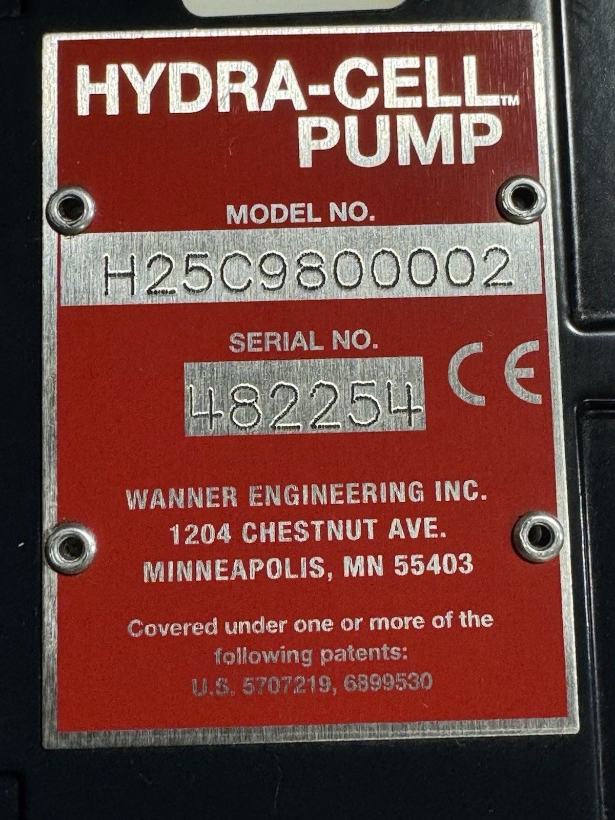 Wanner HydraCell Hydra-Cell Bronze H25 Pump