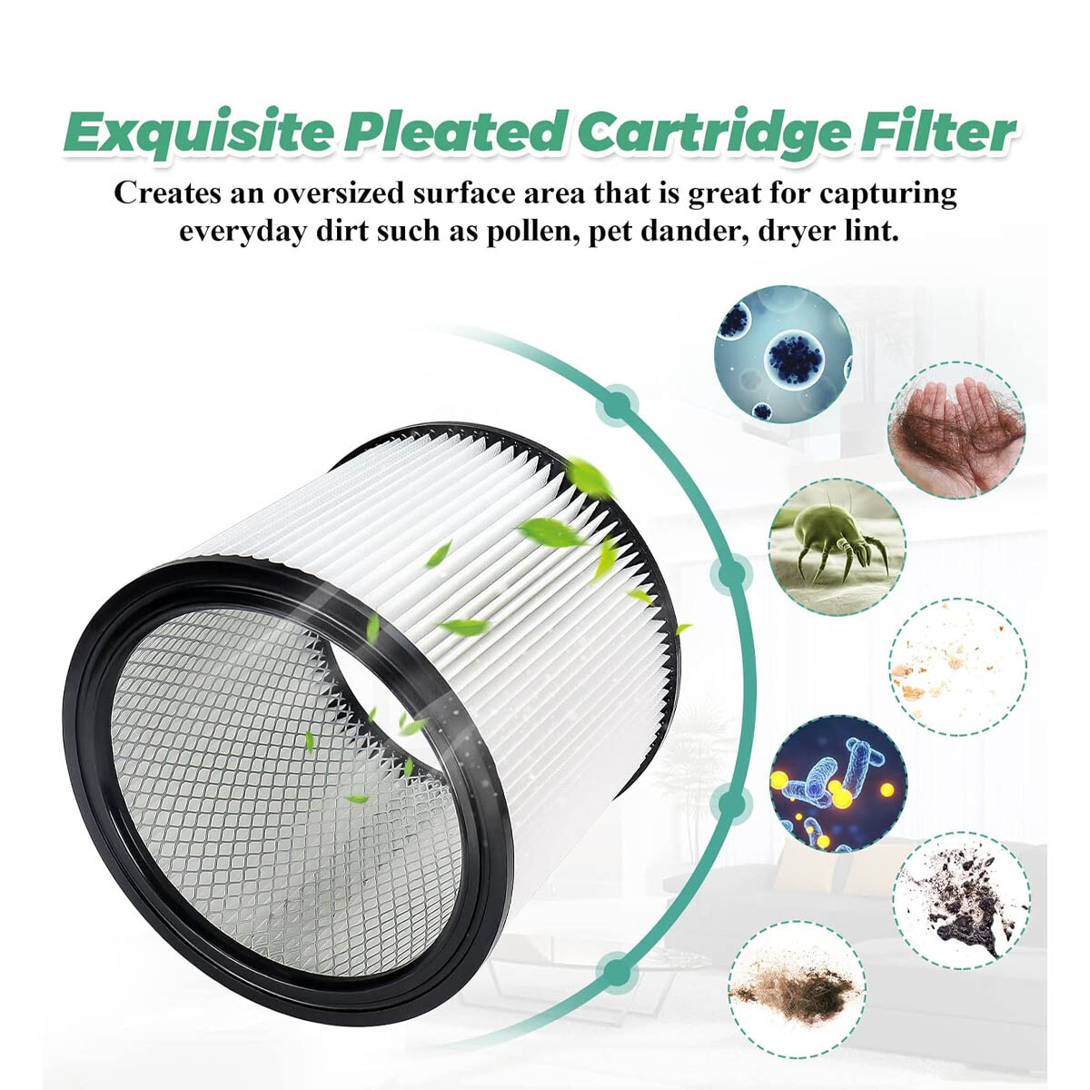 Replacement Filter for Shop Vac 90304 90333 90350 Most Wet Dry Vacuum Cleaners