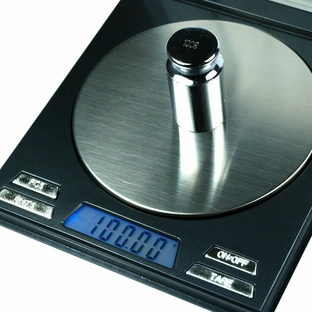100g x 0.01g Digital Precision Scale CD Case Scale with Calibration Weights