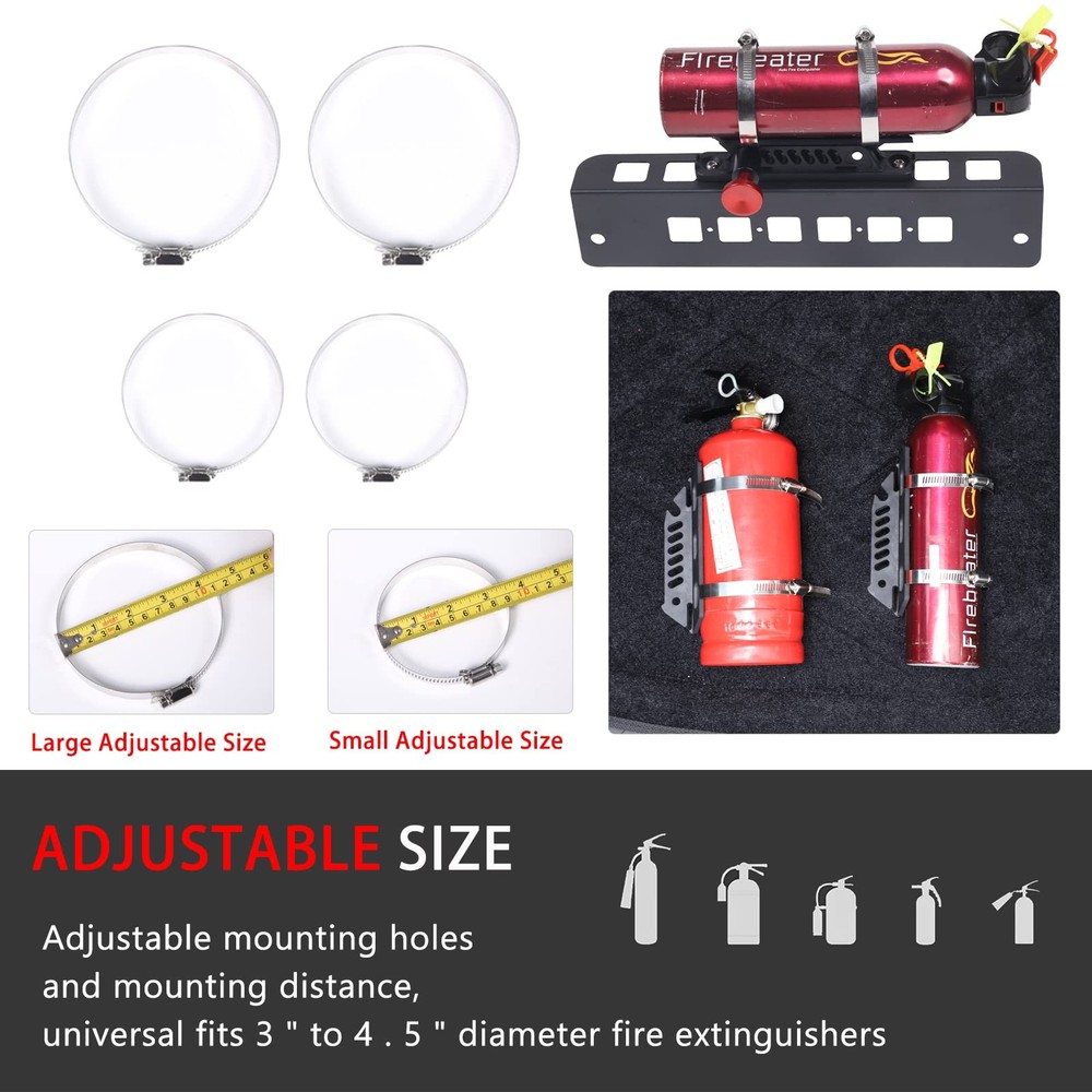 Under Seat Quick Release Roll Bar Fire Extinguisher Mount Bracket with Ford M...