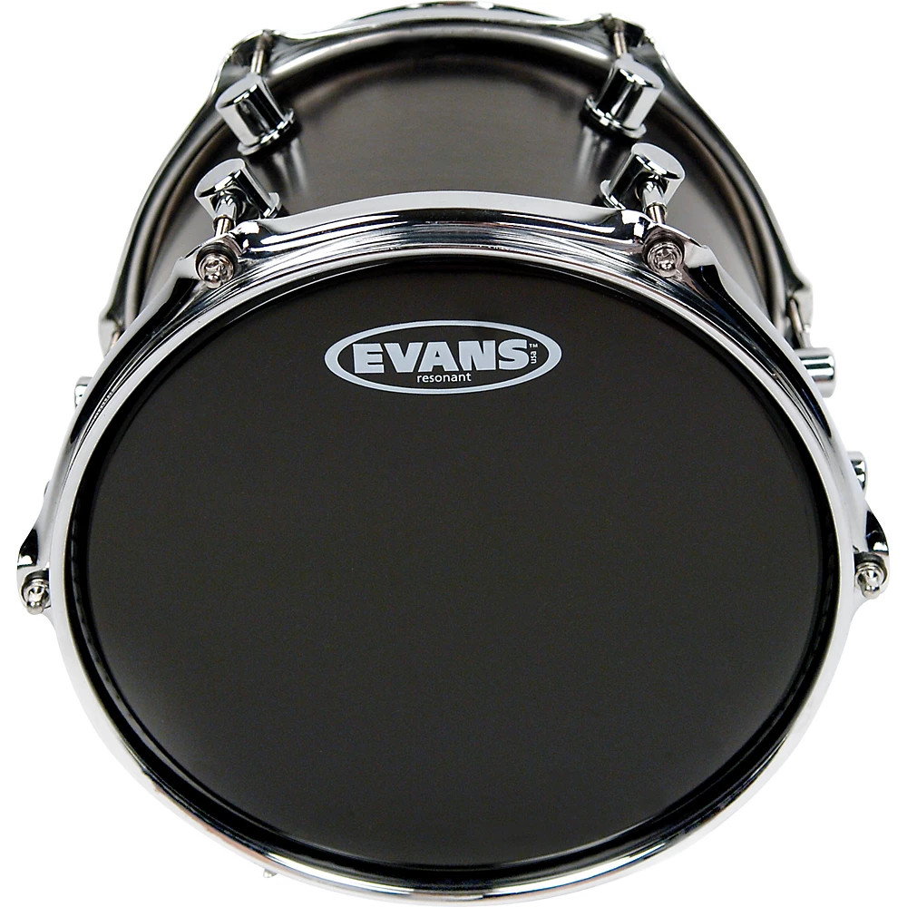 Evans Resonant Black Tom Drumhead 8 in.