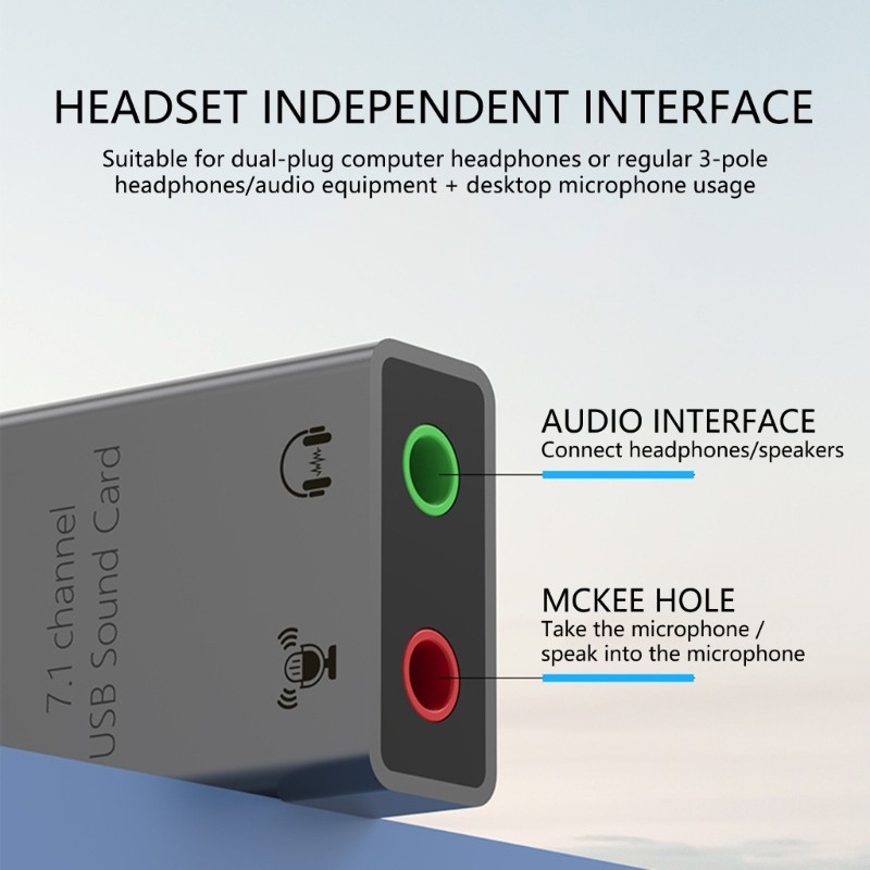 USB External Sound Card For Computer 7.1 Virtual Surround Clear Auditory