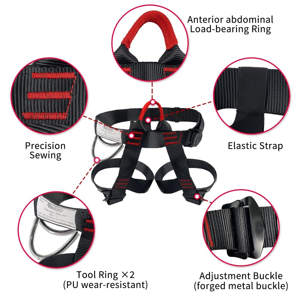 Adjustable Thickness Climbing Harness,CE Certification Wider Half Body Harness