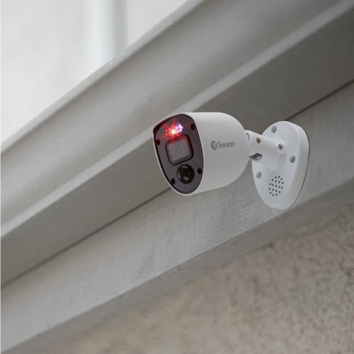 Swann 4K Add-On DVR Bullet Security Camera System with Sensor Spotlight 4 Pack